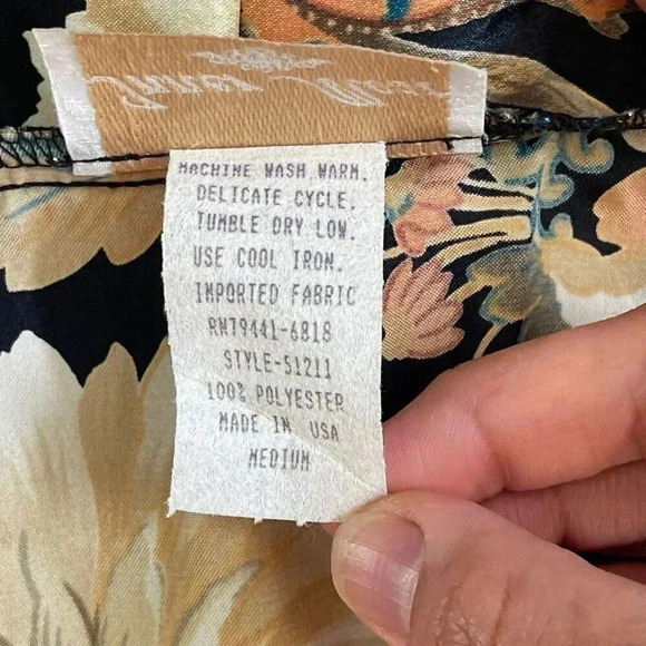 VTG 1980's Inner Most Night Gown Robe Set Floral Satin Silky Romantic Cottagcore - Picture 15 of 16